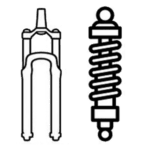 iskarihuollot Iskunvaimennin- ja keulahuollot symboli